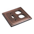 Architectural Combo Toggle / Duplex Light Switch Wall Plate - Antique Copper Finish